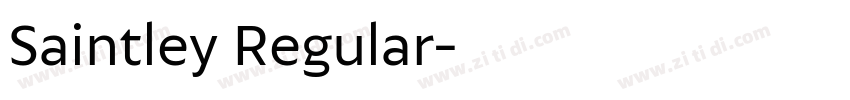 Saintley Regular字体转换